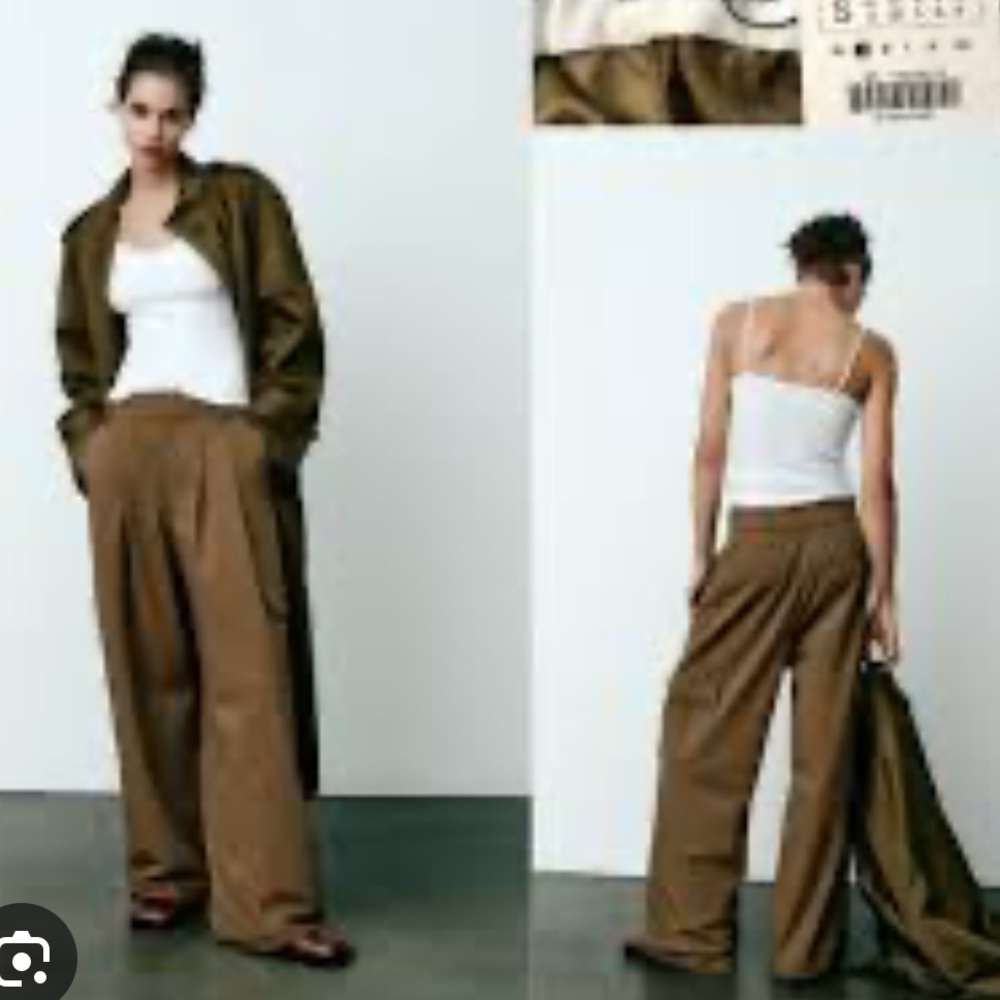 NWT Zara Wide-Leg Cargo Pants size XS - Picture 4 of 9